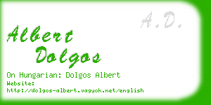 albert dolgos business card